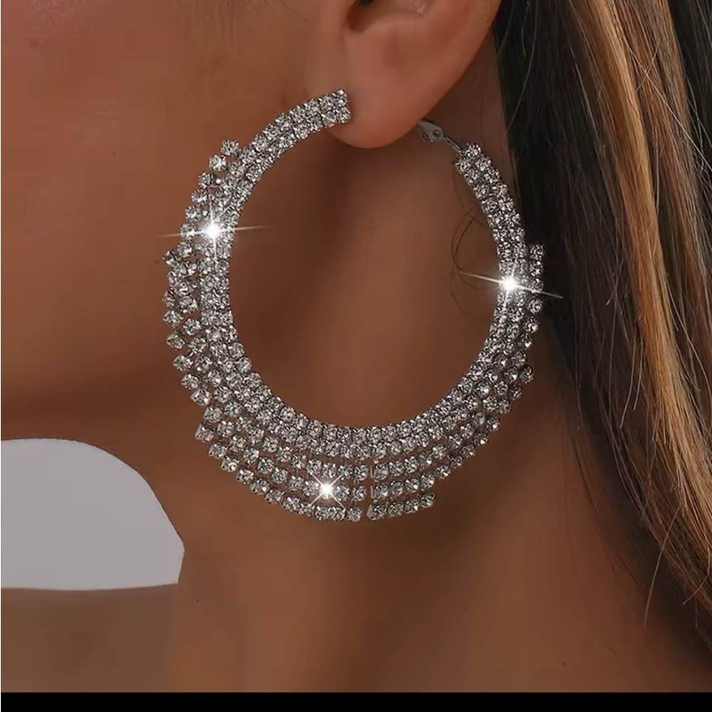 Radiant SILVER Teardrop Earrings with Intricate Detailing
0501